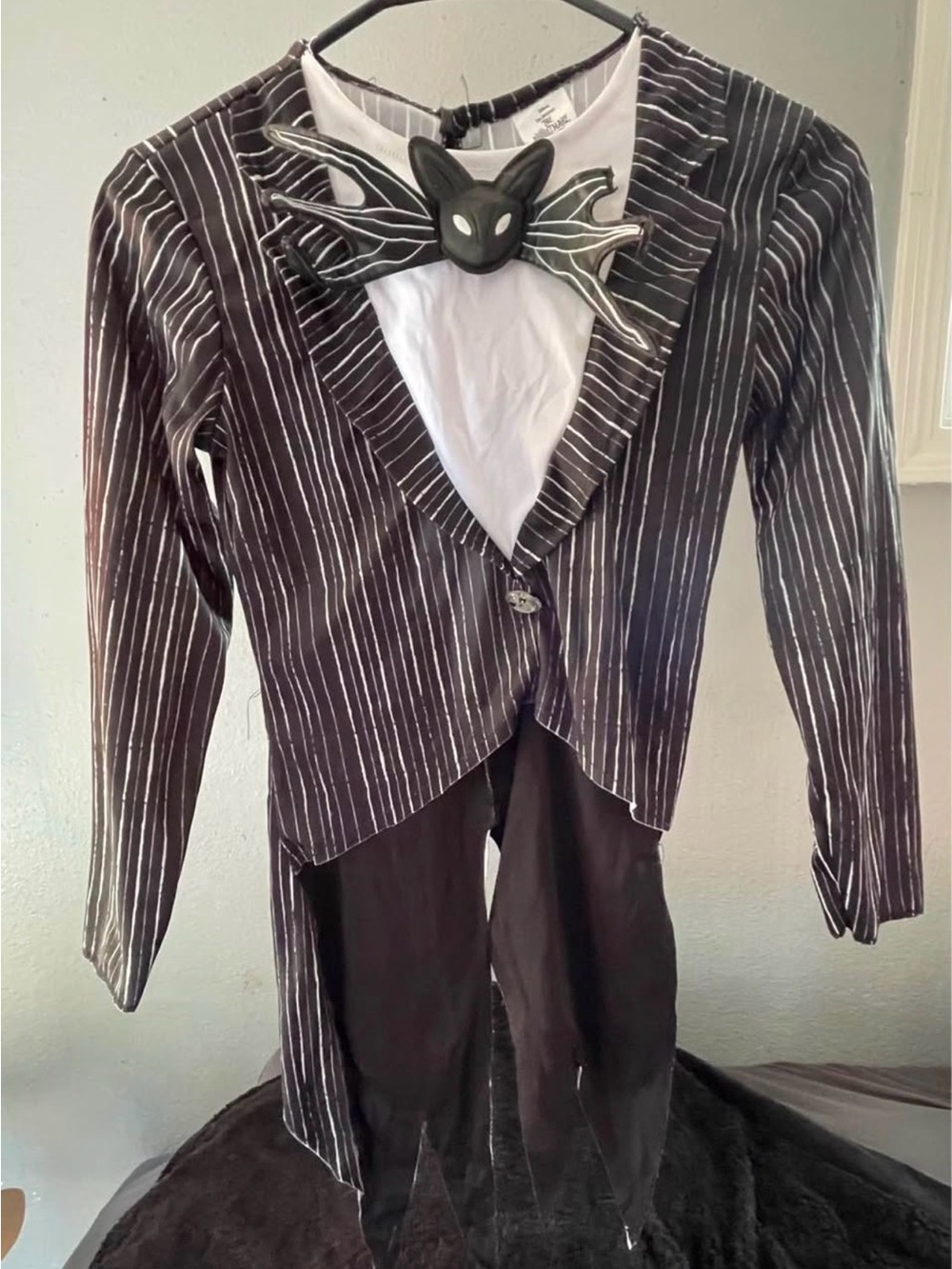 Disney Jack Skellington Pinstripe Costume Jacket in Black and White